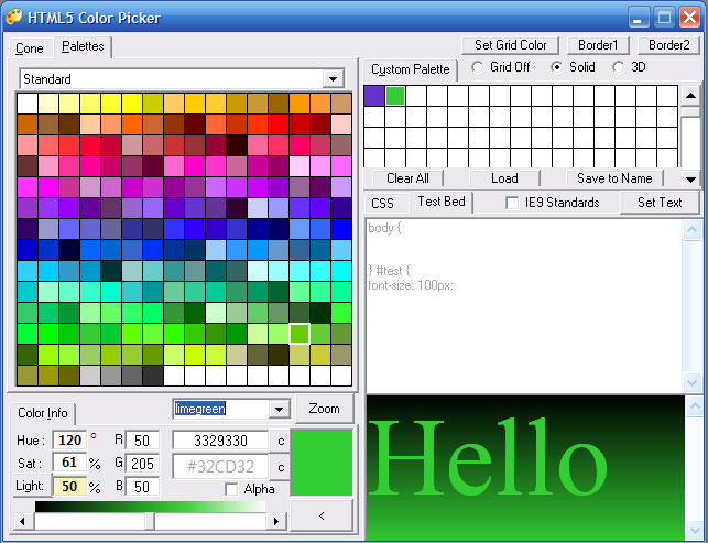 button images html color picker